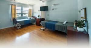 semi-private room at the Ojai Health and Rehab facility